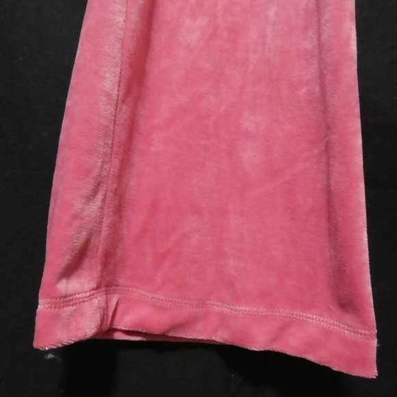 BCBG MAX AZRIA | large | Y2K Extremely Soft Pink Velour Pants | Sequin Letters - Picture 7 of 16